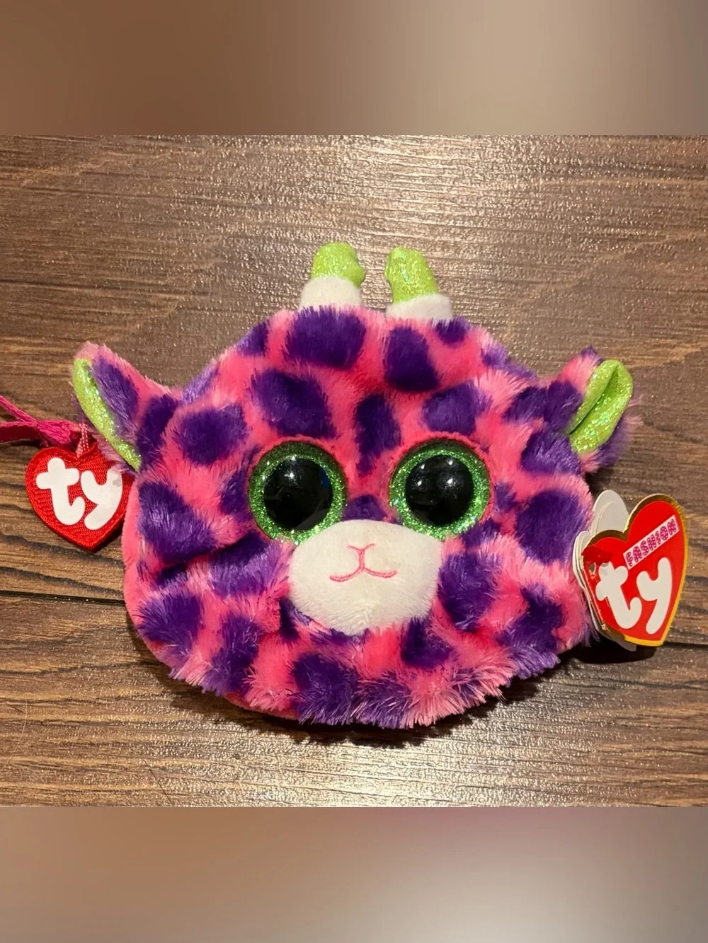 NWT Ty Collection Gilbert the Giraffe Coin Purse Wristlet, DOB 8/23